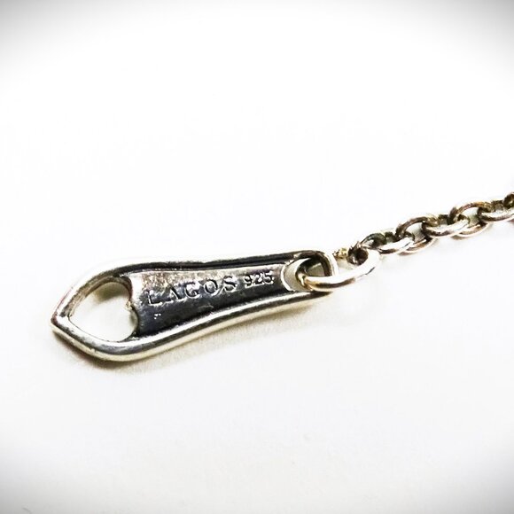 LAGOS HTF Daisy Collection Sterling Silver 750K Yellow Gold Pendant Necklace - Picture 10 of 10